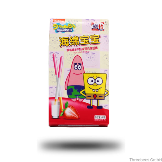 SpongeBob Square Pants Coated Stick Strawberry Asia 48g